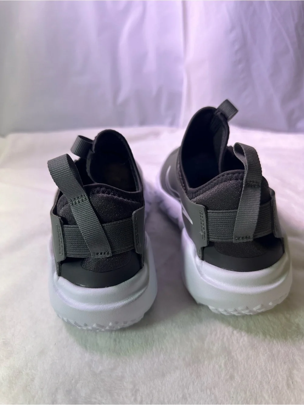 Nike  Grey and White Slip-On Sneaker